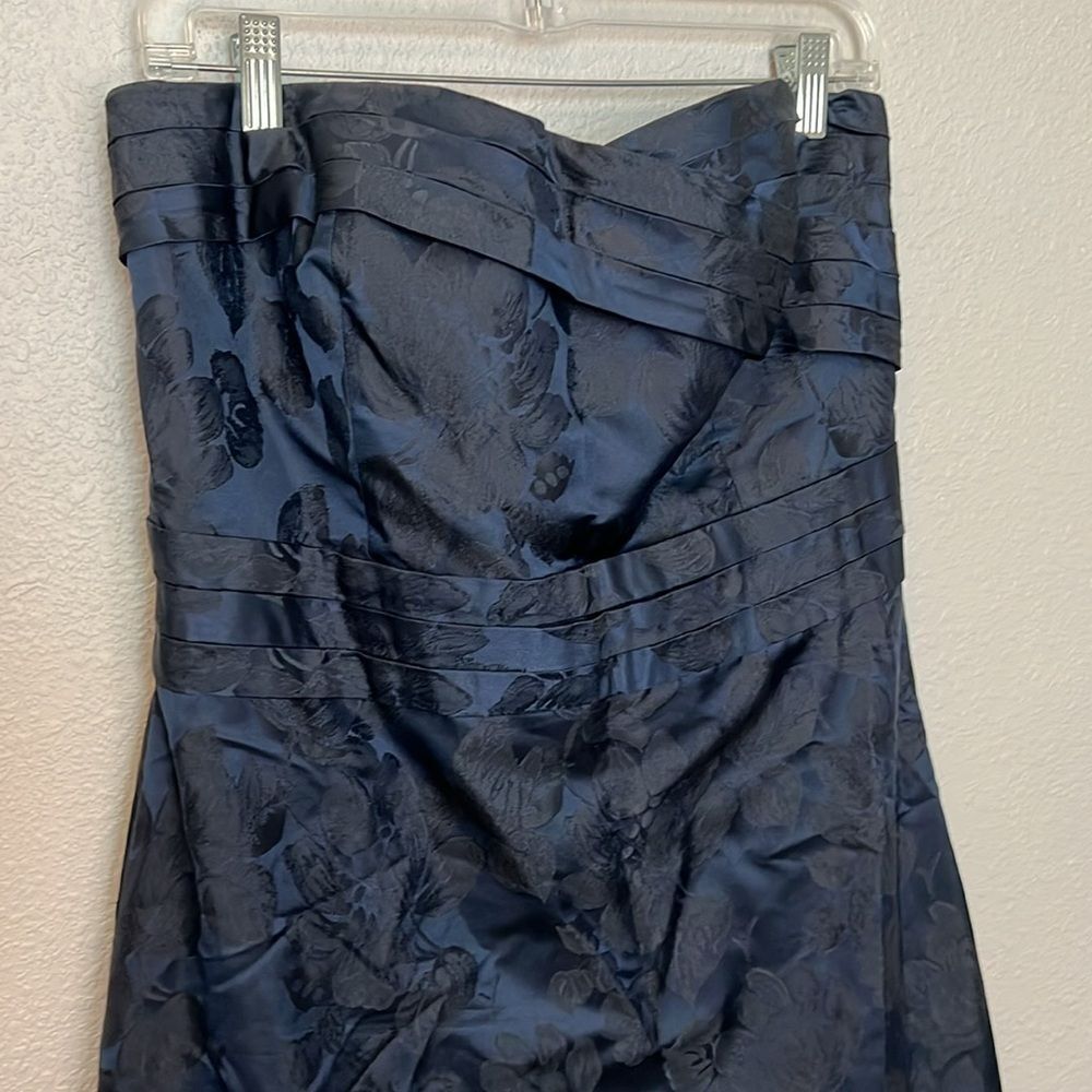 Ann Taylor Silk Strapless Dress Blue Size 12
